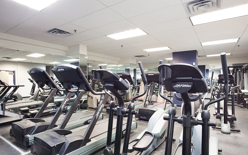 fitness center with ample machines